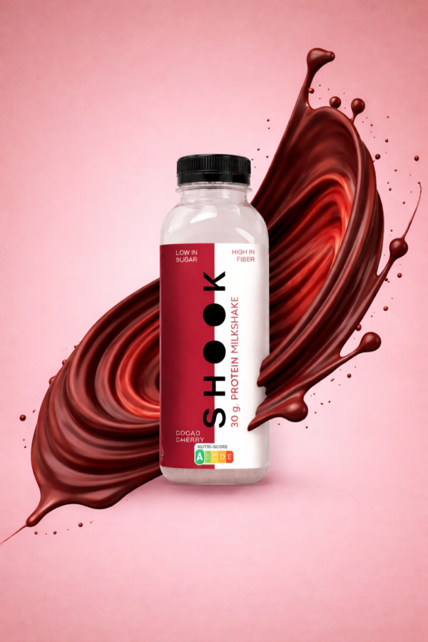 Kakavos ir vyšnių skonio baltyminis kokteilis