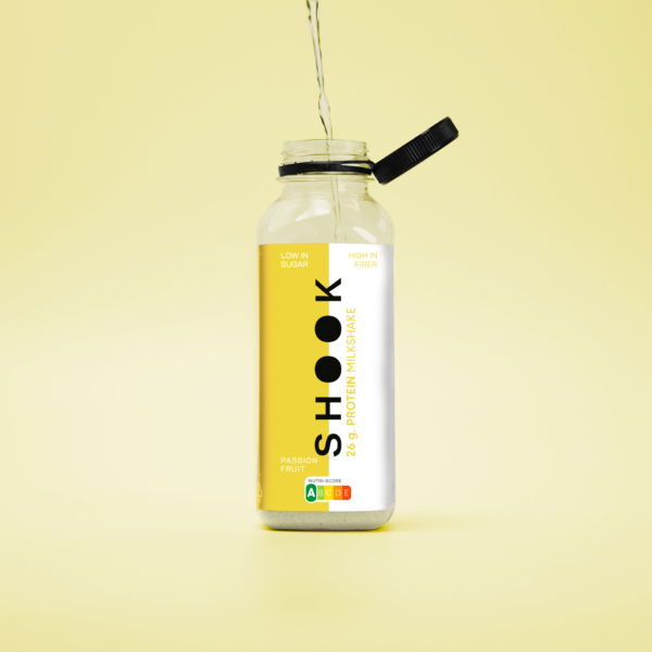 Pasiflorų vaisių skonio baltyminis kokteilis